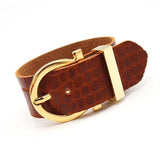 Wide Crack Leather Bracelet For Women