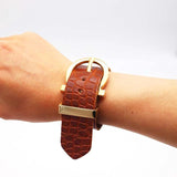 Wide Crack Leather Bracelet For Women