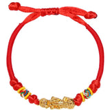 2 Pcs Fengshui Pixiu Red String Couple Bracelet