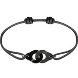 Handcuffs Leather Bracelet Stainless Steel 316L