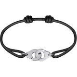 Handcuffs Leather Bracelet Stainless Steel 316L
