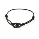 Handcuffs Leather Bracelet Stainless Steel 316L