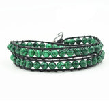 Malachite Lapis Lazuli Wrap Bracelet Women Beaded Bracelet