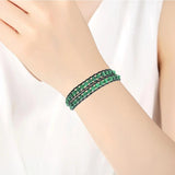 Malachite Lapis Lazuli Wrap Bracelet Women Beaded Bracelet