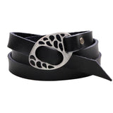 Alloy Hollow Multi-turn Wrapped Leather Bracelet