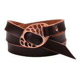 Alloy Hollow Multi-turn Wrapped Leather Bracelet