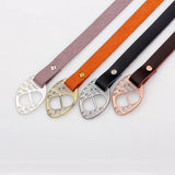 Alloy Hollow Multi-turn Wrapped Leather Bracelet