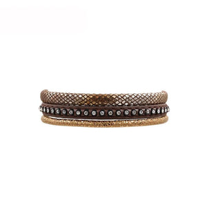 Leather Rhinestone Bracelet Wrap Multilayer Bracelets For Women