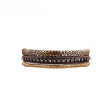 Leather Rhinestone Bracelet Wrap Multilayer Bracelets For Women