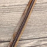 Leather Rhinestone Bracelet Wrap Multilayer Bracelets For Women