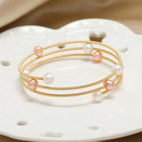 Pearl Wrap Bangle DIY Women Jewelry for Holiday