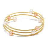 Pearl Wrap Bangle DIY Women Jewelry for Holiday