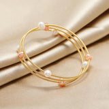 Pearl Wrap Bangle DIY Women Jewelry for Holiday