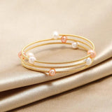 Pearl Wrap Bangle DIY Women Jewelry for Holiday