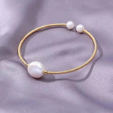 Pearl Wrap Bangle DIY Women Jewelry for Holiday