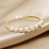 Pearl Wrap Bangle DIY Women Jewelry for Holiday