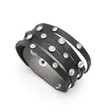 Multilayer Crystal Leather Wrap Bracelet for Women