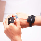 Women's Leather Bracelet Charms Punk Style Jewelry