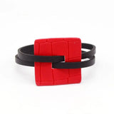 Women's Leather Bracelet Charms Punk Style Jewelry