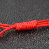 Red Rope Bracelet with Ceramic Butterfly Charm