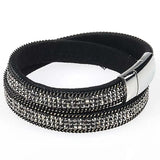 Miasol Rhinestone Crystal Bling Double Wrap Bracelet
