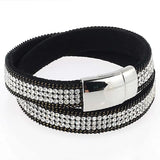 Miasol Rhinestone Crystal Bling Double Wrap Bracelet