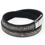 Miasol Rhinestone Crystal Bling Double Wrap Bracelet