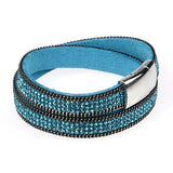 Miasol Rhinestone Crystal Bling Double Wrap Bracelet