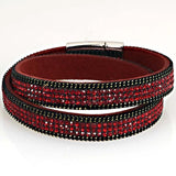 Miasol Rhinestone Crystal Bling Double Wrap Bracelet