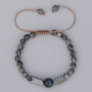 Labradorite Tiger Eye Bead Bracelet Men Boho Jewelry
