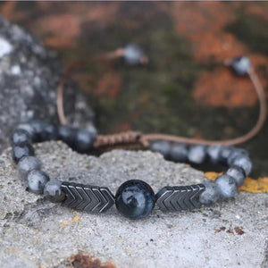 Labradorite Tiger Eye Bead Bracelet Men Boho Jewelry