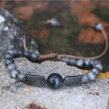 Labradorite Tiger Eye Bead Bracelet Men Boho Jewelry
