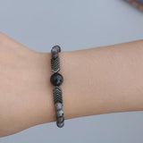 Labradorite Tiger Eye Bead Bracelet Men Boho Jewelry