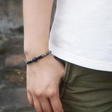 Labradorite Tiger Eye Bead Bracelet Men Boho Jewelry
