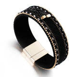 Snake Skin Leopard Print Leather Bracelet Women Vintage Wrap Jewelry