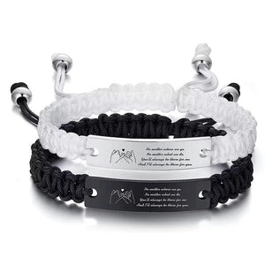 Adjustable Rope Bracelets Stainless Steel Couple Jewelry