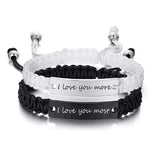 Adjustable Rope Bracelets Stainless Steel Couple Jewelry