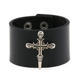 Punk Rock Spike Rivet Leather Bracelet Gothic Bangle
