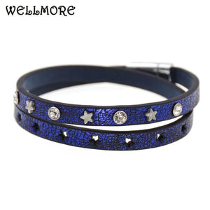 Star Leather Bracelets Charm Bracelets for Women Jewelry
