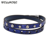 Star Leather Bracelets Charm Bracelets for Women Jewelry