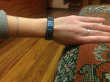 Lapis Lazuli Leather Wrap Bracelet Vintage Weaving Cuff Bijoux