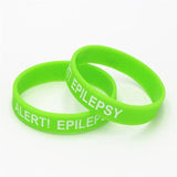 4PCS Medical Alert Bracelet Epilepsy Silicone Wristband for Kids