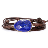 Lapis Lazuli Stone Wrap Bracelet for Men and Women