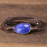 Lapis Lazuli Stone Wrap Bracelet for Men and Women