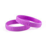 3PCS Purple Silicone Bracelets Sports Spirit Wristbands SH285