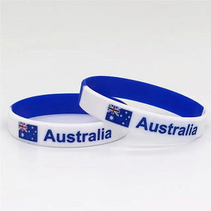 5pcs Australia Flag Silicone Bracelet Motivational Wristband