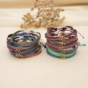 KKBEAD Braided Bracelet Handwoven Beads Cloth Bracelets Fall Winter