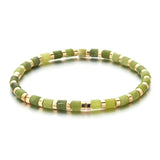 Boho Stone Tube Wristband Friendship Bracelets String