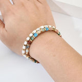 Boho Stone Tube Wristband Friendship Bracelets String
