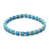 Boho Stone Tube Wristband Friendship Bracelets String